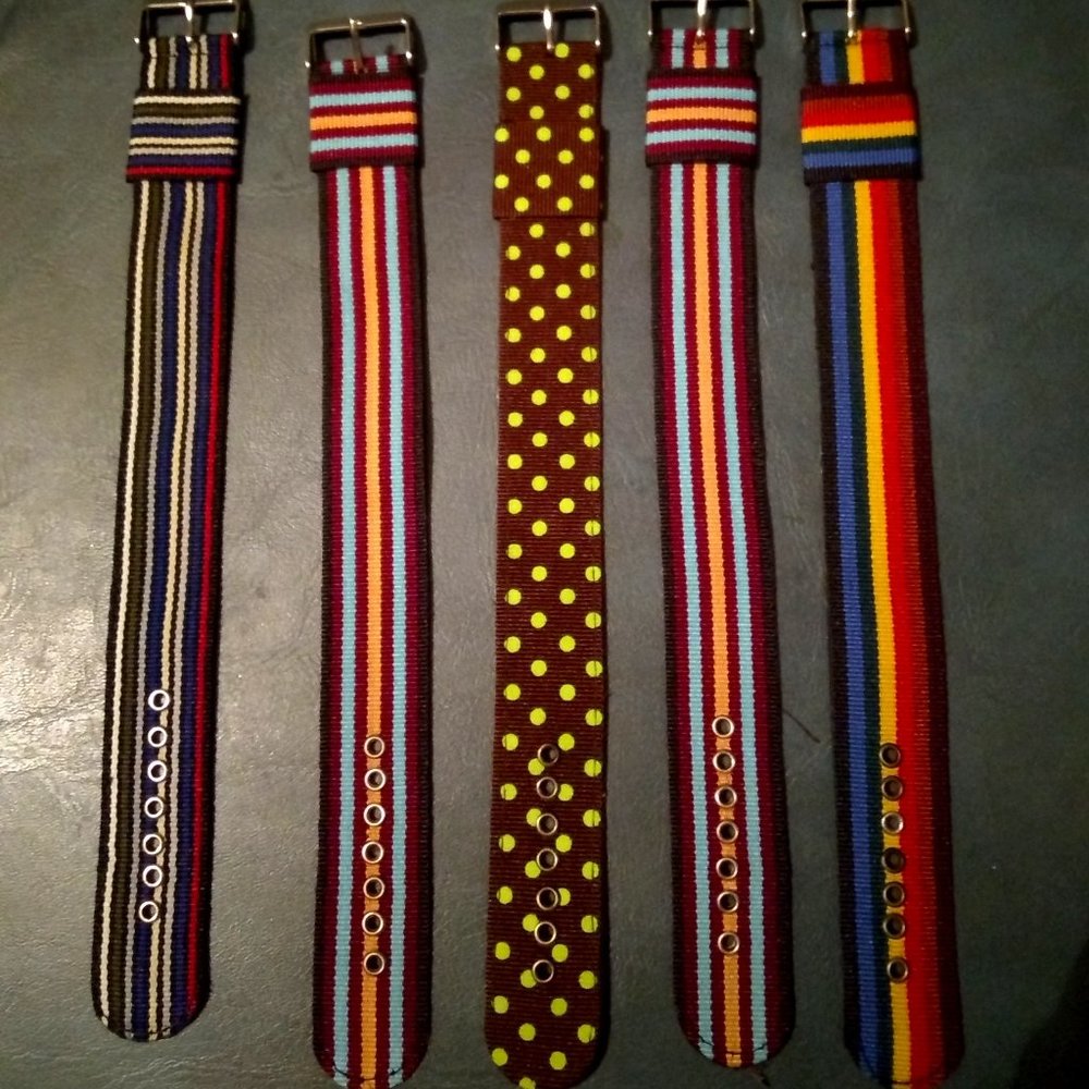 Multicolored Wrist and Watch Bands ( 5 pack set)